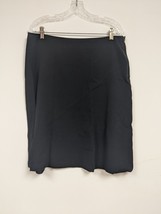 Larry Levine Size 14 Skirt Black Aline Knee Length Stretch - £11.74 GBP