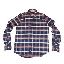 American Eagle Shirt Mens Medium Blue Plaid Classic Fit Lightweight Preppy - $14.99