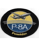 US Navy Boeing P-8A Poseidon Reconnaissance Aircraft 3&quot; x 4&quot; Oval Patch - $111.05 MXN