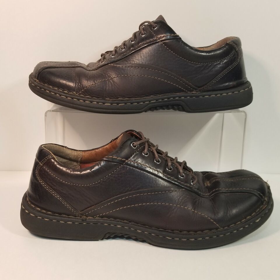 Clarks Nebulae Dress Shoes Mens 8.5 Brown Leather Bicycle Toe Oxford Casual