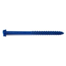 1/4&quot; 3-3/4&quot; Blue Slotted Hex Head Masonry Screws (8 pcs.) - $13.13