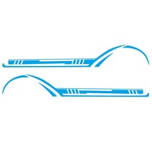 Sticker decals 2pcs car side stripes side stripe skirts fast racing sporty car stickers thumb200