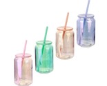 Iridescent Cup with Lid and Straw, 15 oz. Color To Choose - £11.73 GBP
