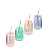 Iridescent Cup with Lid and Straw, 15 oz. Color To Choose - £11.79 GBP