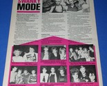 Depeche Mode No 1 Magazine Photo Clipping Vintage Oct 1984 UK Bona Ventura - $14.99