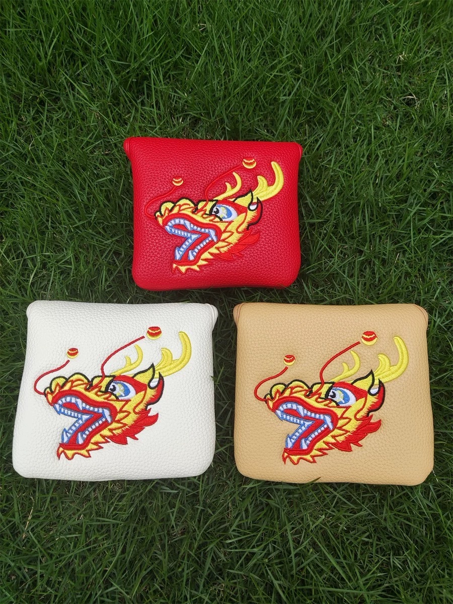 Golf Club Putter Mallet Head Cover Dragon Head Celebration Cartoon - $19.90