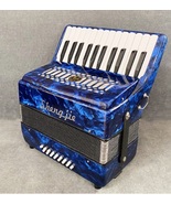 Accordion 16 Bass 25 Keys Professional Blue Keyboard Instrument - £472.00 GBP