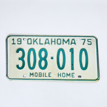 1975 United States Oklahoma Base Mobile Home License Plate 308-010 - £14.78 GBP