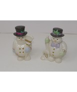 Lenox Fine Porcelain Snowman Salt and Pepper Shakers in Original Box - £21.49 GBP