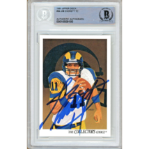 Jim Everett Los Angeles Rams Auto 1991 Upper Deck Football BAS Autograph Slab LA - $99.99