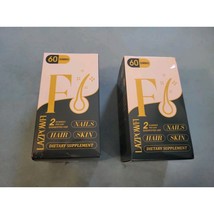 Two Pack Hair Skin and Nails Gummies by Lazy Owl. 60ct each #451 - $502.45 MXN
