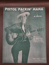 1943 Vintage Sheet Music-PISTOL Packin&#39; Mama By Al Dexter And His Troopers Okeh - £12.62 GBP