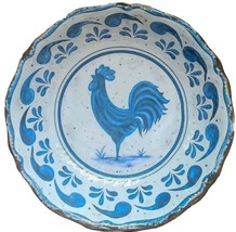 Four (4) Melamine 7.75&quot; Salad Plate ~ Country ~ Rooster ~ Paisley ~ Blue... - $25.00