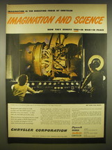 1945 Chrysler Corporation Advertisement - Imagination is the directing force  - £14.44 GBP