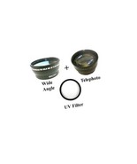 Wide Lens + Tele lens +Filter for Panasonic AG-DVC7P PV-GS500 PV-DV73 HD... - $52.88