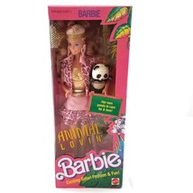 Vintage 1988 Animal Lovin Barbie 1350 Mattel Safari Panda Pink Gold NIB - £45.08 GBP