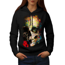 Wellcoda Skull Rose Art War Womens Hoodie - $41.67