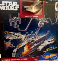 Hot Wheels Star Wars Rebels Transport Attack Die Cast Ghost Disney 4+ new - £14.19 GBP