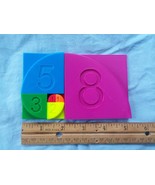 Fibonacci Rainbow puzzle Montessori hands on early math and colors - £7.07 GBP