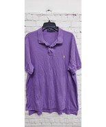Polo Ralph Lauren Mens Purple Logo Pony Short Sleeve Pullover Polo Shirt XL - $6.92