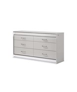 White Glam Modern 6-Drawer Dresser - $1,541.91 CAD