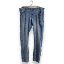 Stitches &amp; Rivets Jeans Mens 34 Blue Slim Fit Denim Bottoms Pants Adult - $14.22