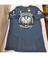 Affliction Tee T-Shirt Hydrocore Men&#39;s Blue Short Sleeve Live Fast Size ... - $47.15 CAD