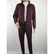 Men's Monte Carlo Turkey Jogging Suit 2pc Jump Set Stretchable 95164 Burgundy image 3