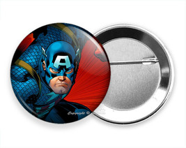 Angry Captain America Fist Superhero Comics Pinback Pin Button Badge Gift Idea - £9.87 GBP+