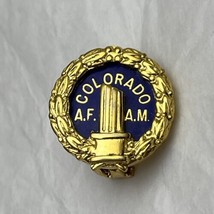 Colorado A.F.A.M. City State Souvenir Tourism Enamel Lapel Hat Pin Pinback - £4.75 GBP