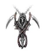 Alchemy Gothic The Reapers Arms Pendant Grim Scythe Fine English Pewter ... - $41.95