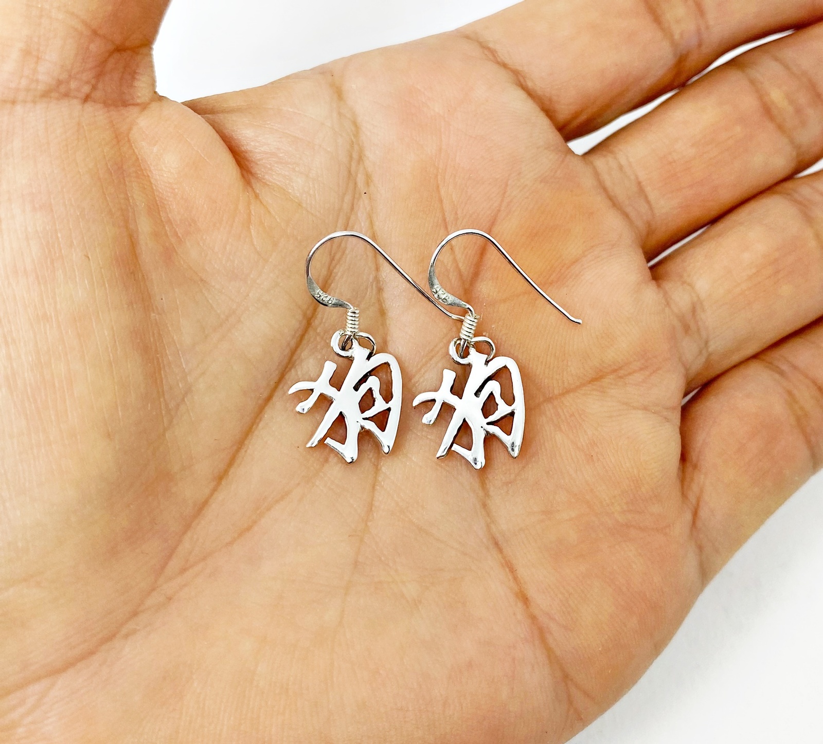 Chinese Dog Zodiac Sign Earrings 925 Sterling Silver, Chinese Zodiac Earring