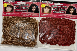 Fibre Craft Mini Quick  Curls Doll Hair See Colors 3372-99 &amp; 3372-94 Fre... - $16.61
