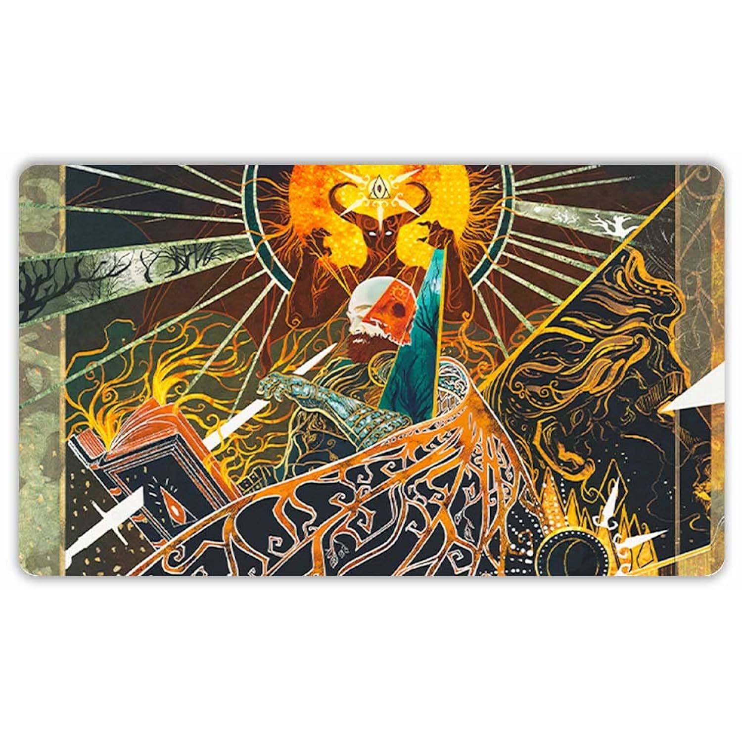 Demonic Tutor (Stitched) - Mtg Playmat By Anato Finnstark - Compatible For Magic