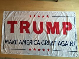 White Trump 2024 3x5 Foot Flag Make America Great Again Donald for President USA - $33.99