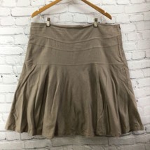 Gap Skirt Womens Sz 18 Linen Blend Khaki Full Flaw - $14.84