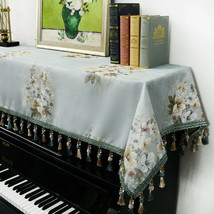 86.6x35.4inch Piano Anti-Dust Cover Dust Lace Fabric Cloth Elegant Piano... - £50.93 GBP