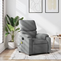 Massage Recliner Chair Light grey Fabric, Metal, Plywood, Foam - $5,875.89 MXN
