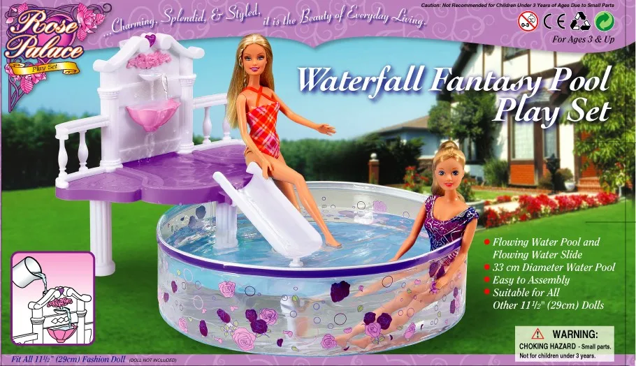 genuine swim accessories for barbie princess doll swimming pool house games - £25.66 GBP