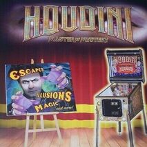 American Pinball Poster Harry Houdini Master Of Mystery Original Wall Ar... - $17.00