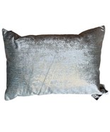Soho Studio Gold Metallic &amp; Light Blue Rectangular Pillow Throw 14x20” Duck - $1,687.99 MXN