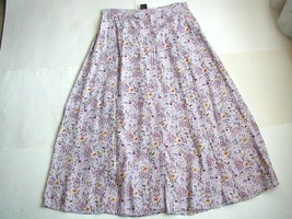 Vintage Requirements 100% Rayon Floral Purple A-Line Maxi Skirt Size M M... - £13.67 GBP