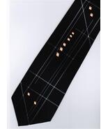 201253 Black White Orange Necktie - $19.99