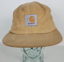 Vtg Carhartt Canvas Hat w. Ear &amp; Neck Flap Made in USA Large Distressed - £19.46 GBP