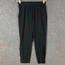 Fabletics Capri Pants Women&#39;s Small Polyester Blend Athletic Pull On Bla... - $22.32 CAD