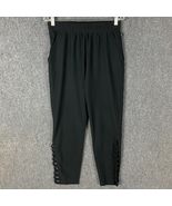 Fabletics Capri Pants Women&#39;s Small Polyester Blend Athletic Pull On Bla... - $22.32 CAD