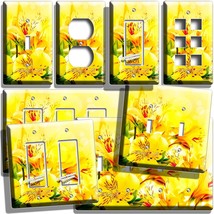 Yellow Alstroemeria Incas Lily Light Switch Outlet Wall Plates Floral Art Decor - £9.10 GBP+