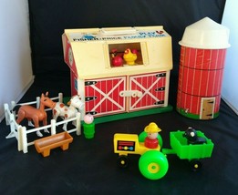 1967 Fisher Price Little People Play Family Farm Barn #915 Tractor Silo ... - £59.72 GBP