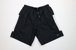 Vtg Nike Running Mens L Color Block Reflective Swoosh Lined Above Knee Shorts - $44.50