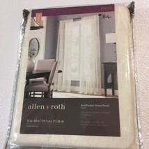 allen + roth ~ 55” x 84” Rod Pocket Sheer Single ￼Curtain Panel ~ Ivory ... - $20.37